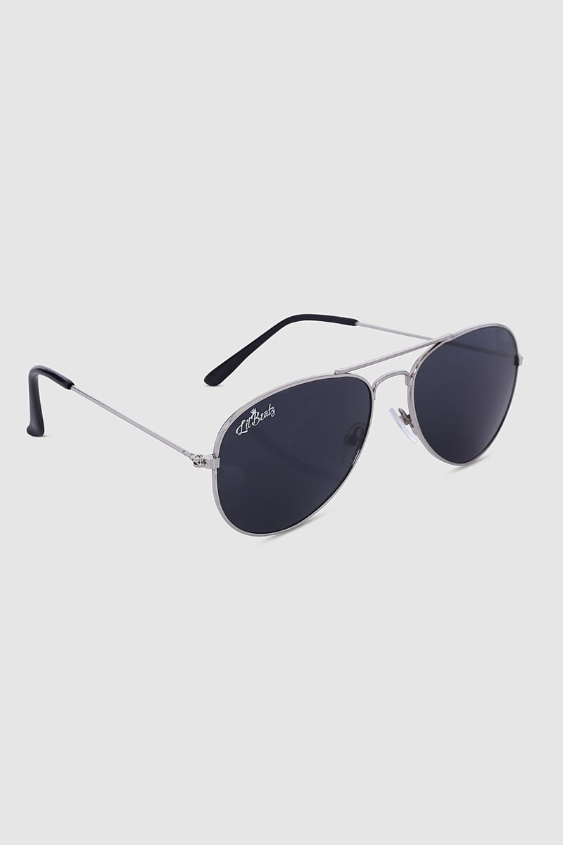 Aviator Sunglasses - Silver Side
